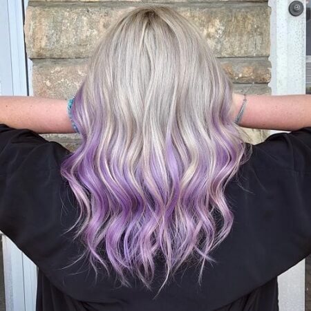 silver and lilac unicorn hair color