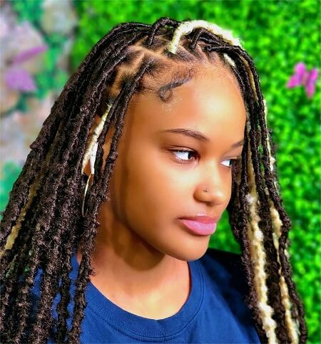 soft locs with color pops