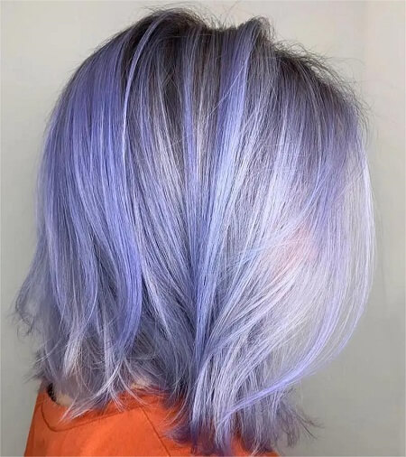 stunning periwinkle hair color