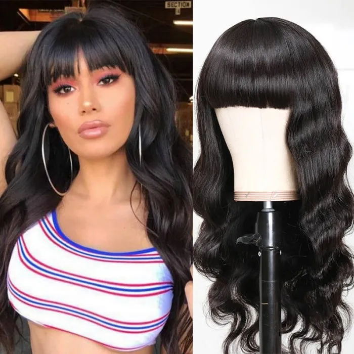 Best human hair wigs with bangs