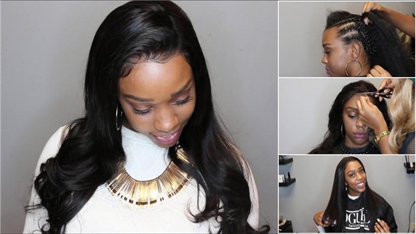 Install full lace wigs with glue