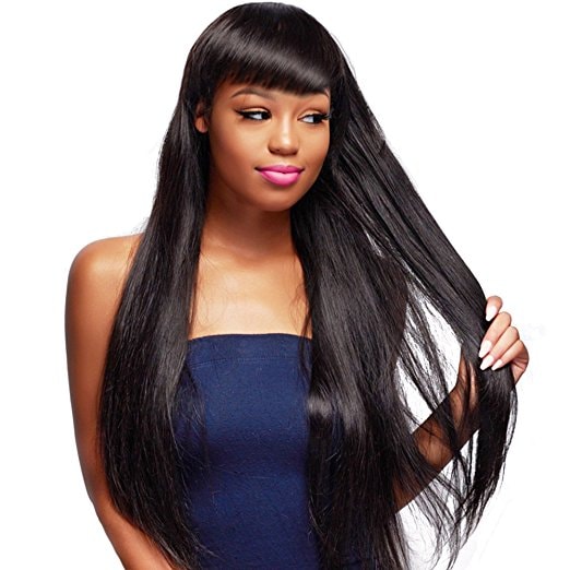 unice double weft straight hair weave