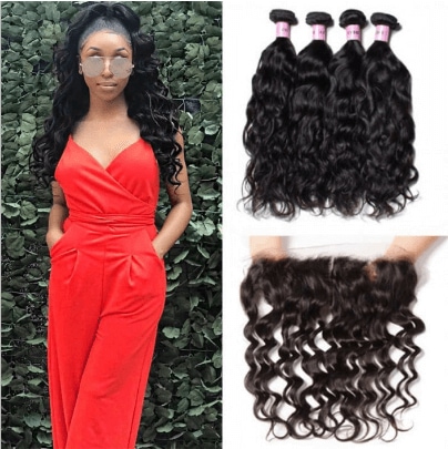 curly hair with closure deals