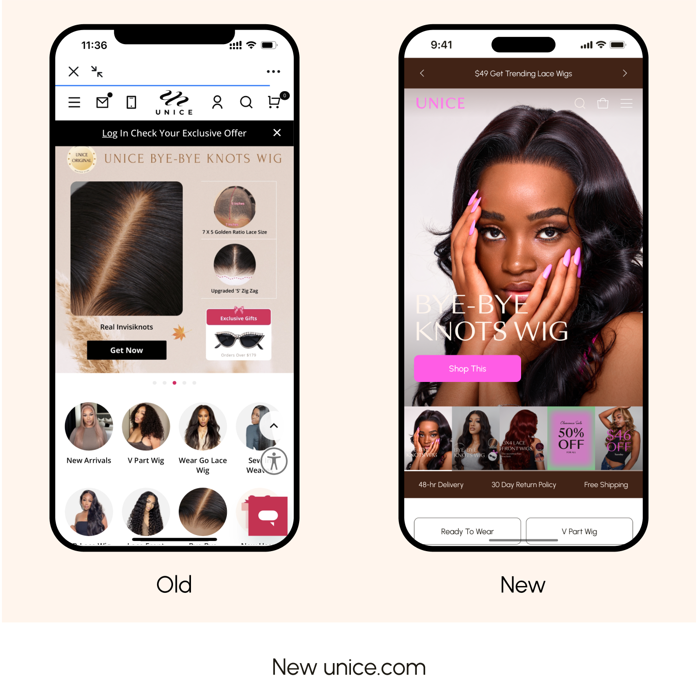 UNice Hair New site Intro